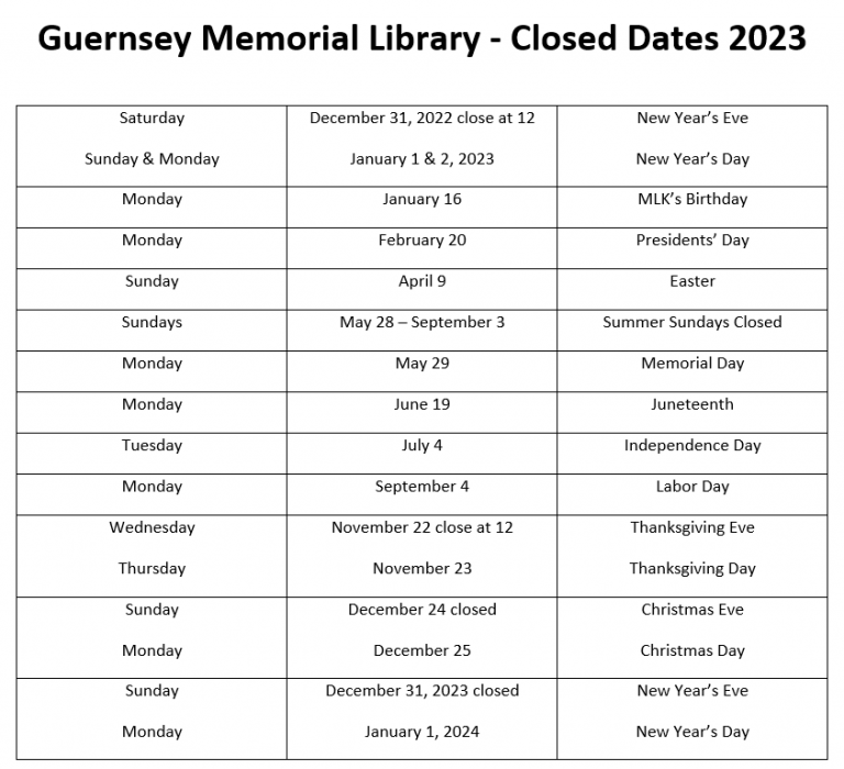 Guernsey Memorial Library